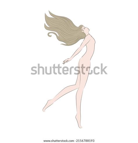 Beautiful Naked Woman Vector Illustration Stock Vector Royalty Free