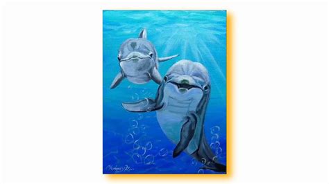 How To Paint Dolphin In Acrylics Youtube