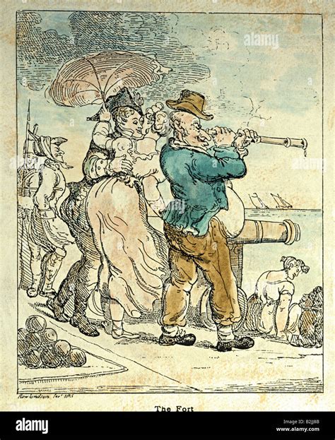Love Sex And Eroticism Adultery The Fort Etching Coloured By Thomas Rowlandson 1756