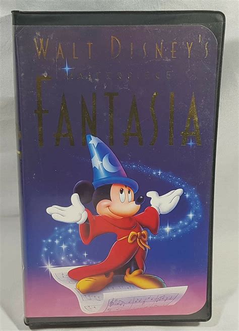 Walt Disney S Masterpiece Fantasia Vhs Black Clamshell Mickey Mouse