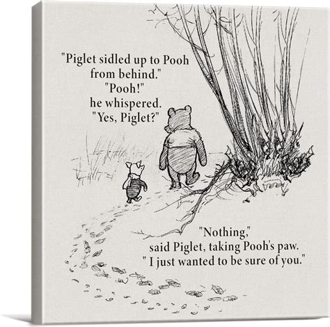 Classic Winnie The Pooh Wall Art Decor Piglet Sidled Up To