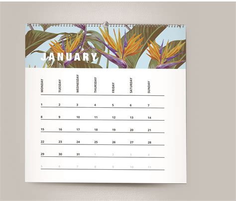 Personalised Spiral Bound Wall Calendars A5 A4 A3 Square