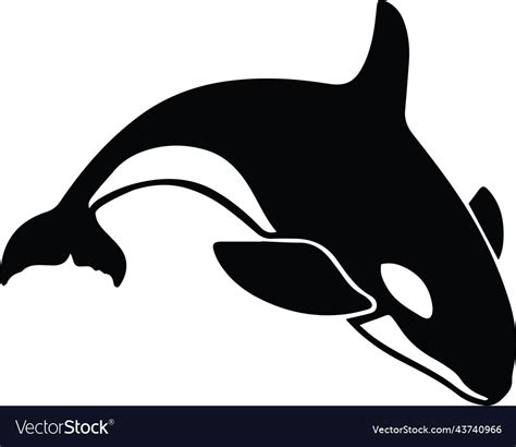 Killer Whale Ocean Animal Orca Cute Design Symbol Vector Image