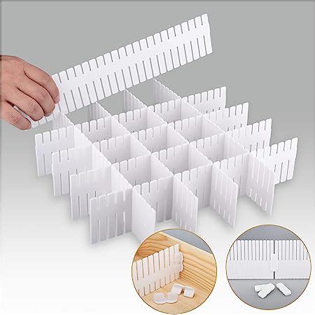 Amazon Ojyudd Pcs Diy Plastic Grid Drawer Dividers White