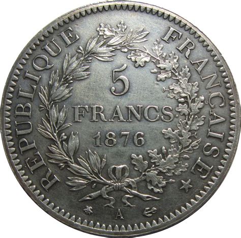 France 5 Francs 1876 A Silver Catawiki