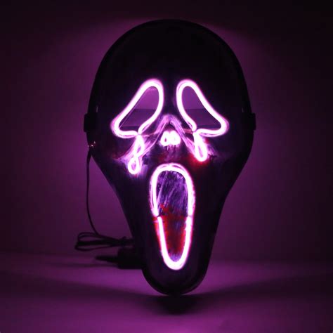Halloween El Wire Light Up Led Mask Neon Rave Horrific Cosplay Party