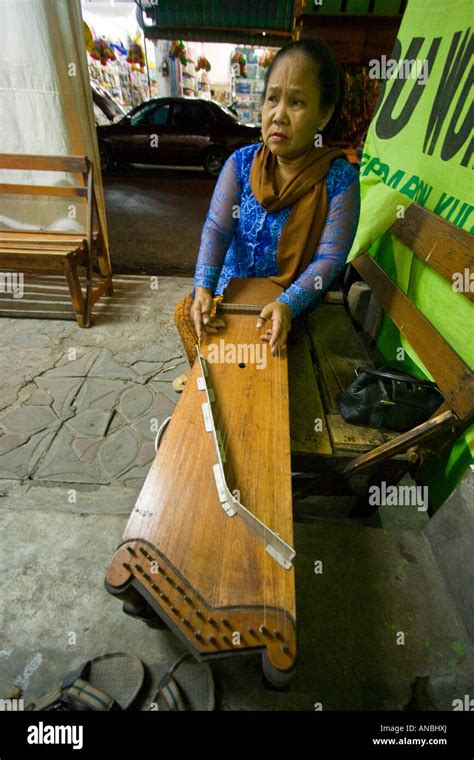 Woman Playing A Gu Zheng Traditional String Instrument Player Solo Java