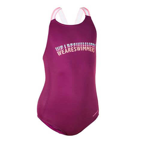 Girls 1 Piece Swimsuit Vega Purple Wa Swimmers Decathlon