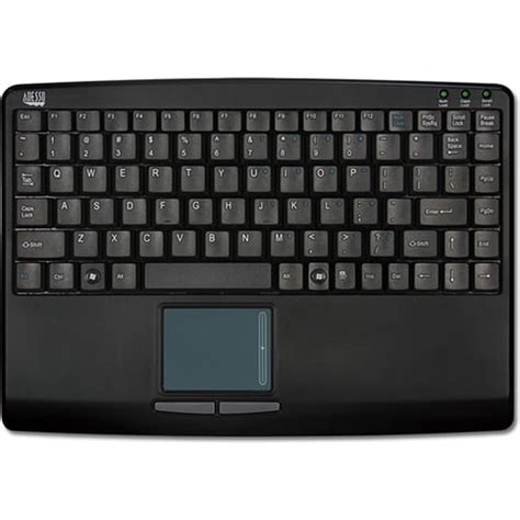 Adesso Slimtouch Mini Keyboard Usb With Touchpad Black