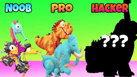 Dino Bash Noob Vs Pro Vs Hacker Who Is Dinosaurs Youtube