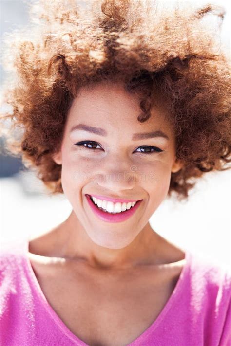 African American Woman Smiling Stock Photo Image Of Toothy City