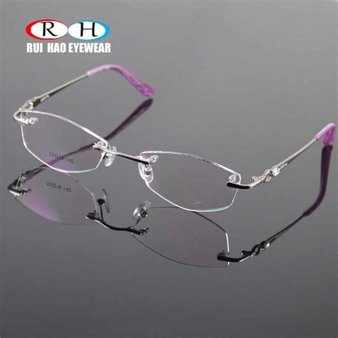 Rimless Womens Glasses Frame Designer Spectacles Women Eyeglasses