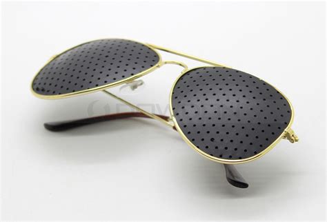 Gold Metal Frame Fashion Mini Pinhole Glasses Eyesight Vision Improve Tool Buy Mini Pinhole