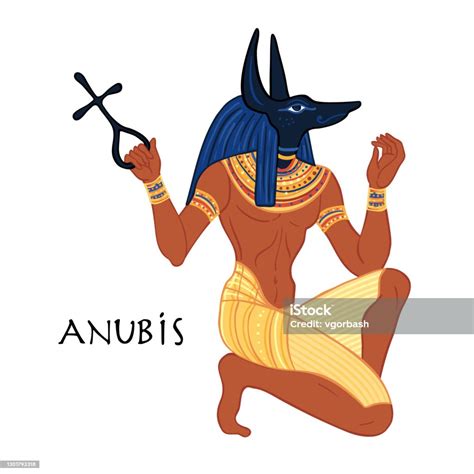 Ilustración De Anubis En El Antiguo Egipto Dios De La Muerte Y Más