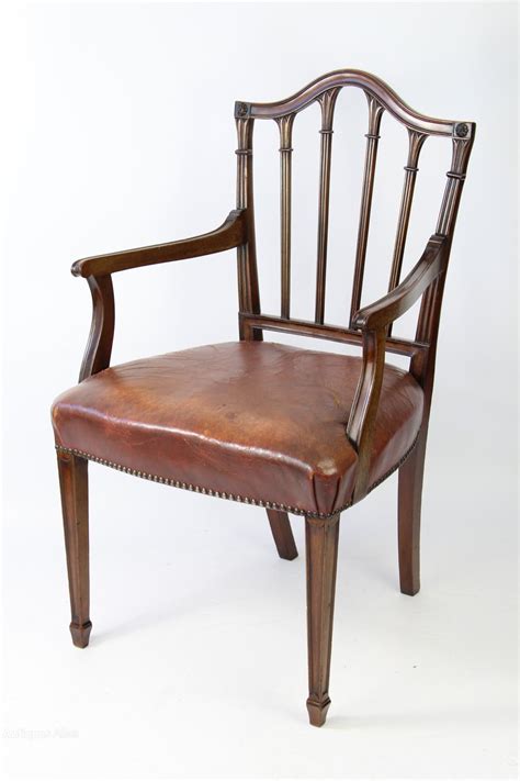 Edwardian Mahogany Open Armchair Or Desk Chair Antiques Atlas