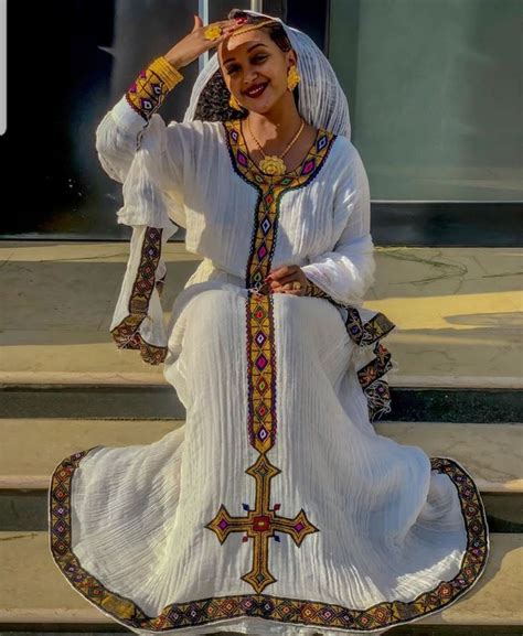 Simple Habesha Dress Ethiopian Clothing Ethiopian Traditional Dress Ethiopian Dress