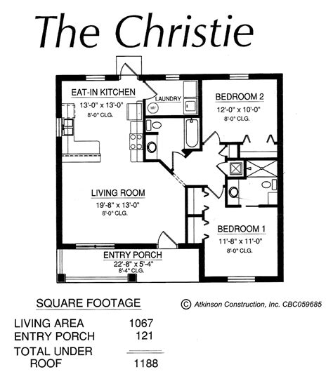 The Christie Floor Plan © Atkinson Construction Inc Citrus Marion
