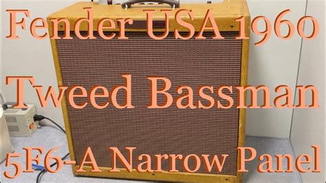 Fender Usa 1960 Tweed Bassman 5f6 A Narrow Panel 4x10 Alnico Speaker