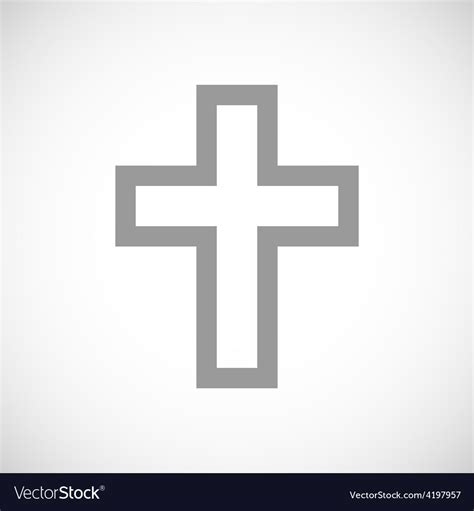 Protestant Cross Black Icon Royalty Free Vector Image