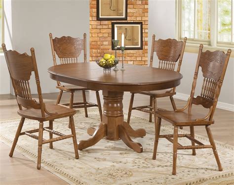 When choosing dining chairs, overall chair height matters less than chair seat height. Dining Room Oak Chairs - layjao