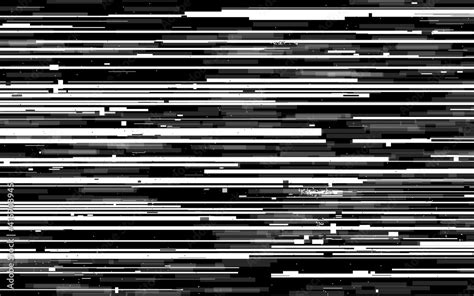 Glitch Lines Texture Vhs Analog Distortion White And Black Horizontal