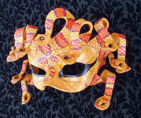 King Snake Medusa Mask By Merimask King Snake Masquerade Mask Medusa