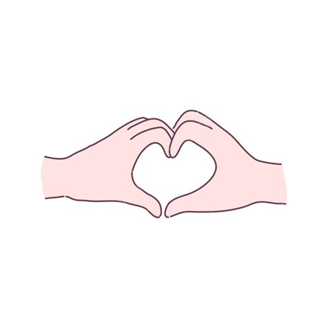 Heart Shaped Hands Vector Png Images Hand In The Shape Of A Heart Cute Cartoon Vector