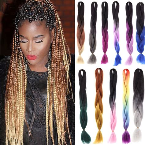 Hanki 35.120 sekunnin braiding hair extensions synthetic braids arkistovideomateriaali, jonka nopeus on 25fps. 1pcs Ombre Kanekalon Jumbo Braiding Synthetic Hair African ...