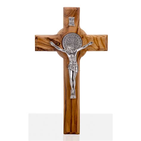 St Benedict Crucifix Olive Wood Catholic Crucifixes