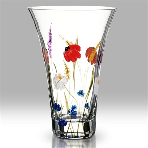 Nobile Glassware Meadow Flowers Flared Glass Vase 19cm