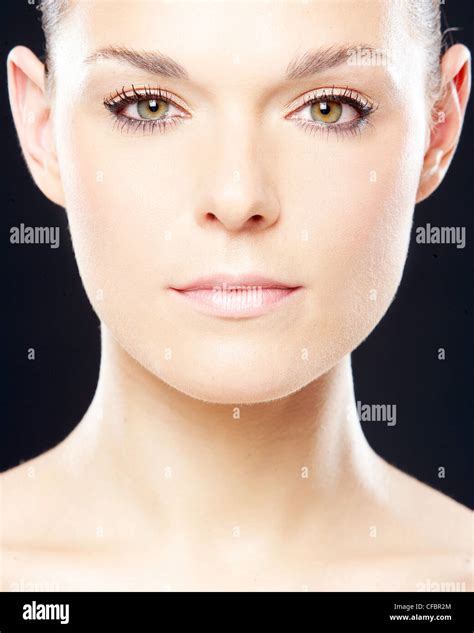 Womans Face Close Up Stock Photo Alamy