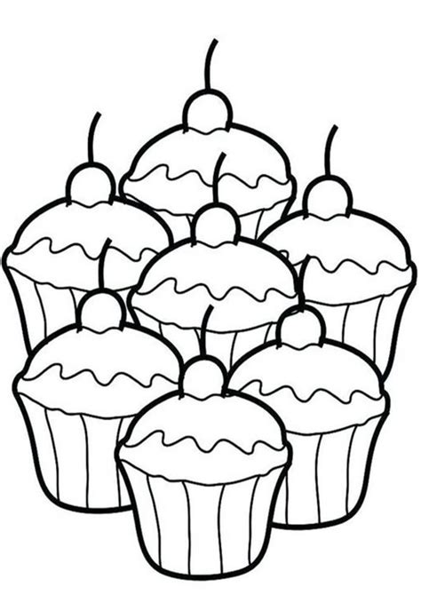 Free Easy To Print Cake Coloring Pages Tulamama Cupca
