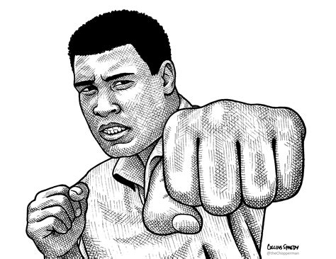Boxer Muhammad Ali Coloring Pages Coloring Pages