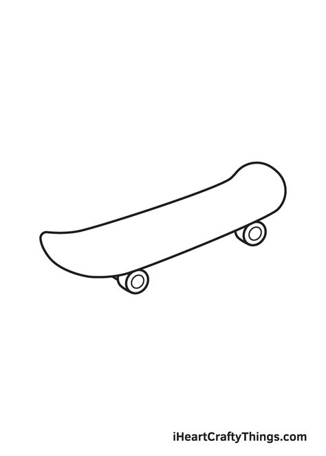 Skateboard Drawing How To Draw A Skateboard Step By Step