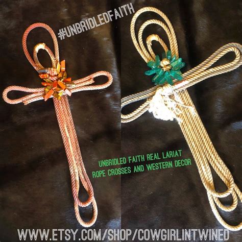 Unbridled Faith Crosses Made From Repurposed Lariat Ropes Used By Real