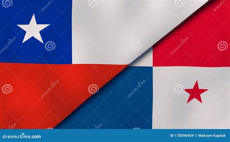 The Flags Of Chile And Panama News Reportage Business Background 3d