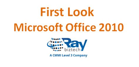 First Look Microsoft Office 2010