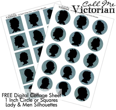 Silhouette Digital Collage Sheet Call Me Victorian Clipart Best