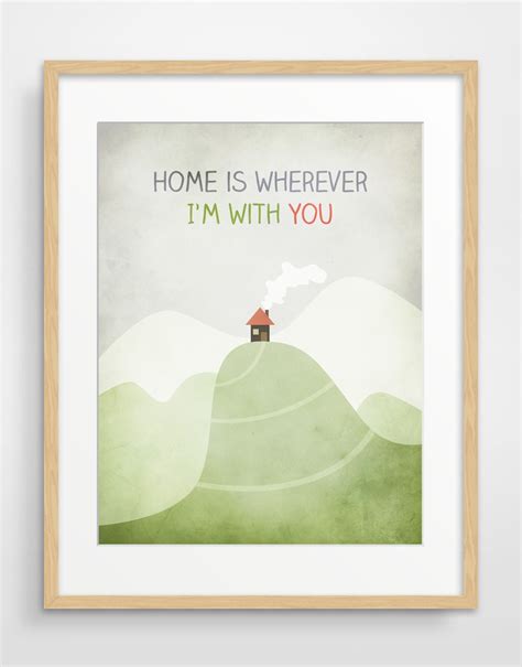 home is wherever i m with you large wall art by evesand on etsy
