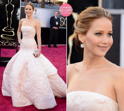Jennifer Lawrence Oscars 2013 Strapless Dress Formal Dresses