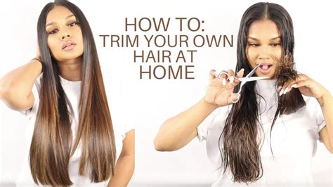 How To Trim Your Own Hair At Home Beauty By Dn Youtube