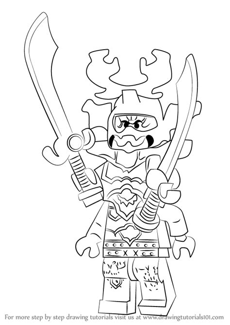 Learn How to Draw Kozu from Ninjago (Ninjago) Step by Step Drawing