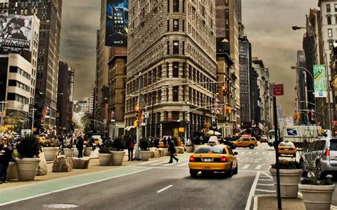 1920x1080 City Manhattan New York City Street Building Cityscape