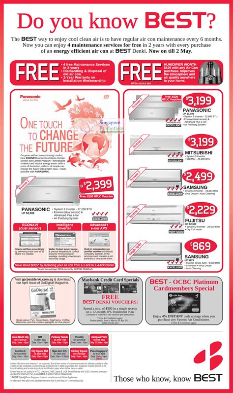 Shop for your next air conditioner to make those hotter days and nights a little more comfortable. 22 Apr Air Conditioner, Panasonic, Mitsubishi, Samsung ...