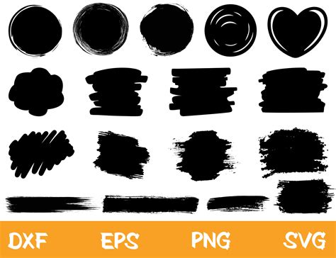 Paint Brush Stroke Svg Hand Drawn Watercolor Paint Svg Etsy