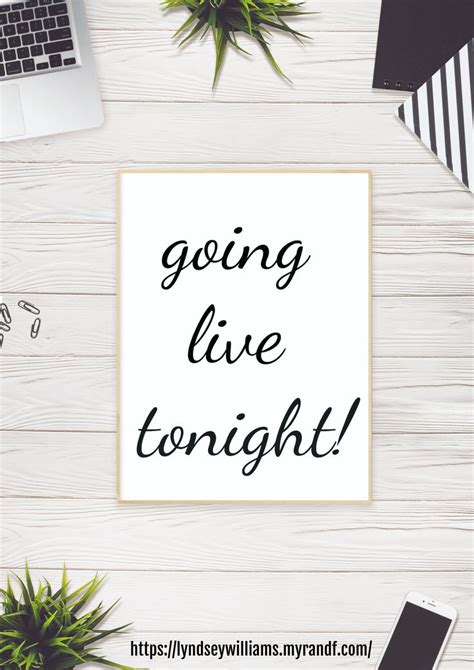 Going Live Tonight Social Media Post Going Live Tonight Printable