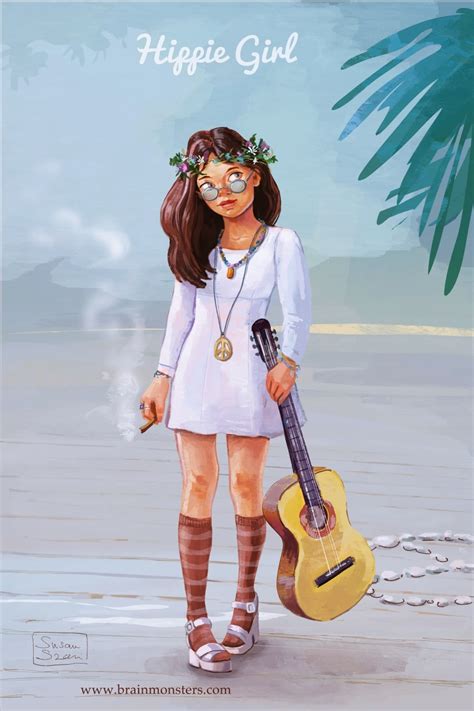 Artstation Hippie Girl Character