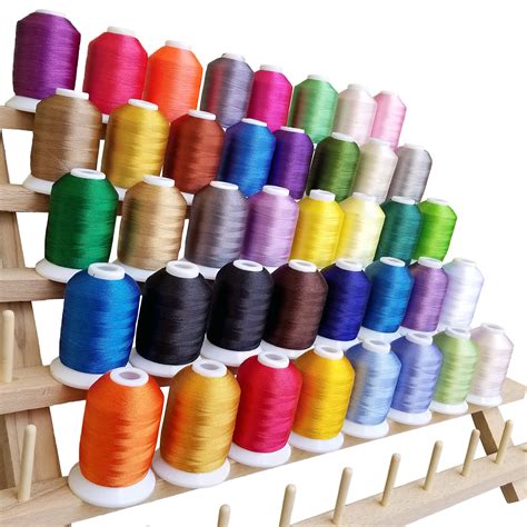 40 Spools Polyester Embroidery Machine Thread 550 Yards Sewing Spool ...