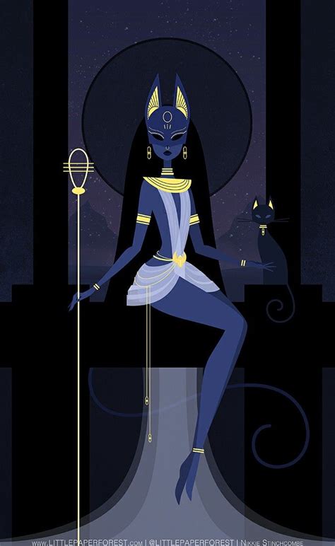 diosa egipcia bastet by nikkie stinchcombe egyptian art mythology art goddess art