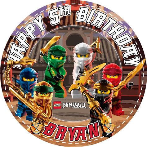 Buy Cakecery Lego Ninjago Edible Cake Topper Image Personalized